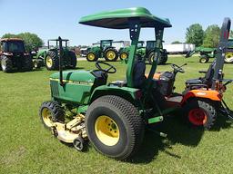 John Deere 770 MFWD Tractor, s/n M00770A121461: Canopy, 60" Belly Mower, 80