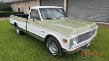 1971 Chevy Custom 10 Pickup, s/n CE141S635112: 350 Eng., Auto, A/C, Odometer Shows 60K mi.