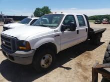 2005 Ford F350 Flatbed Truck, s/n 1FDWW37P35ED28306: Powerstroke V8 Turbo D