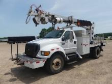 2011 Ford F750 Digger Derrick Truck, s/n 3FRXF7FJ5BV373070: Terex Aerial Un