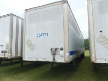 1999 Wabash 53' Van Trailer, s/n 1JJV532WXXL508907: T/A, Rear Roll Up Door