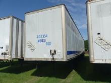 2001 Wabash 53' Van Trailer, s/n 1JJV532W51L769837: T/A, Rear Barn Doors