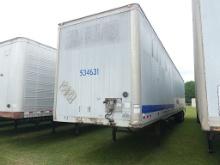 1999 Wabash 53' Van Trailer, s/n 1JJV532W0XL508964: T/A, Rear Roll Up Door