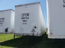 2007 Lufkin 53' Van Trailer, s/n 1L01A532771163939: T/A, Rear Barn Doors