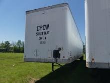 2007 Lufkin 53' Van Trailer, s/n 1L01A532571164358: T/A, Rear Barn Doors
