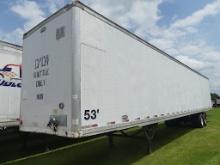 Strick 53' Van Trailer: T/A, Rear Barn Doors