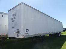 2000 Stoughton 53' Van Trailer, s/n 1DW1A5327YS347511: T/A, Rear Barn Doors