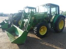2005 John Deere 6320 MFWD Tractor, s/n L06320H415229: C/A, , JD 640 Self-le