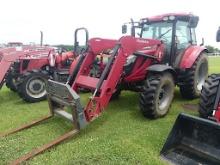 Mahindra 9125P MFWD Tractor, s/n 00043: C/A, Front Loader w/ Pallet Forks,