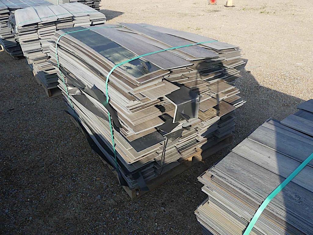 Pallet of Miscellaneous Tongue and Groove Vinyl Flooring