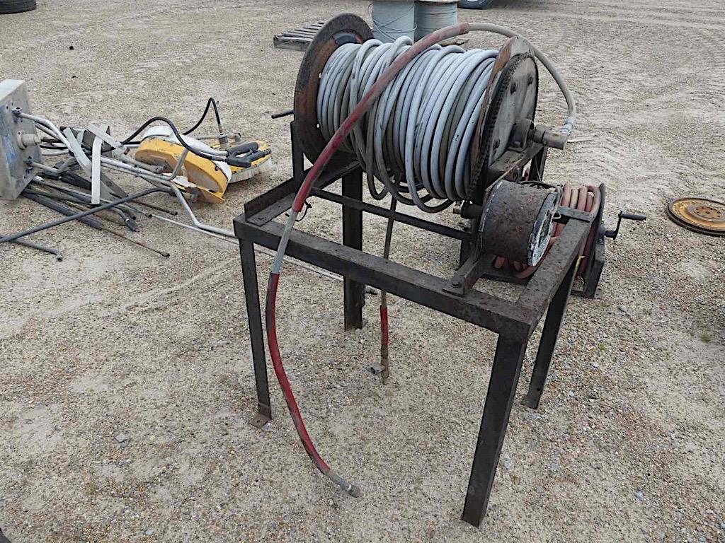 Metal Rack w/ Hose & Reel