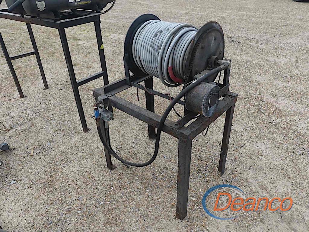 Metal Rack w/ Hose & Reel