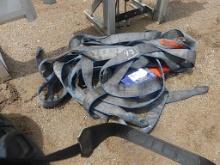 Lot of Plastic Protective L-Corners and (10) 12' Pull Straps