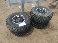 (4) Polaris Ranger Tires and Rims: (2) 27x9-12, (2) 27x11-12