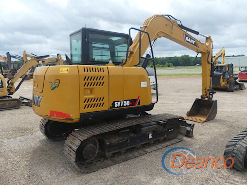 2022 Sany SY75C-PRO Midi Excavator, s/n UCC39208: C/A, 700 hrs