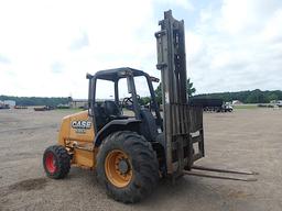 Case 586H Rough-terrain Forklift, s/n HTGC738165: Canopy, Diesel, 48" Forks