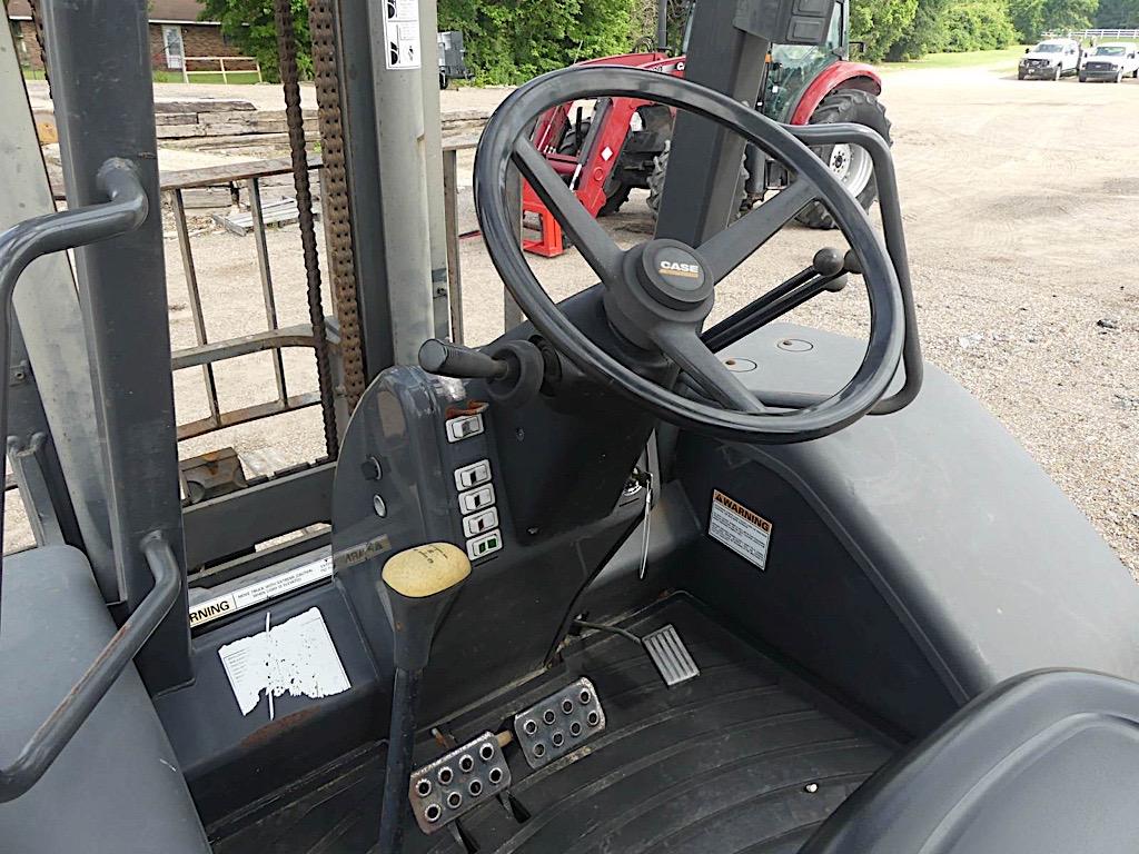 Case 586H Rough-terrain Forklift, s/n HTGC738165: Canopy, Diesel, 48" Forks
