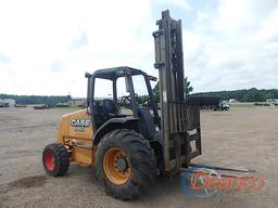 Case 586H Rough-terrain Forklift, s/n HTGC738165: Canopy, Diesel, 48" Forks