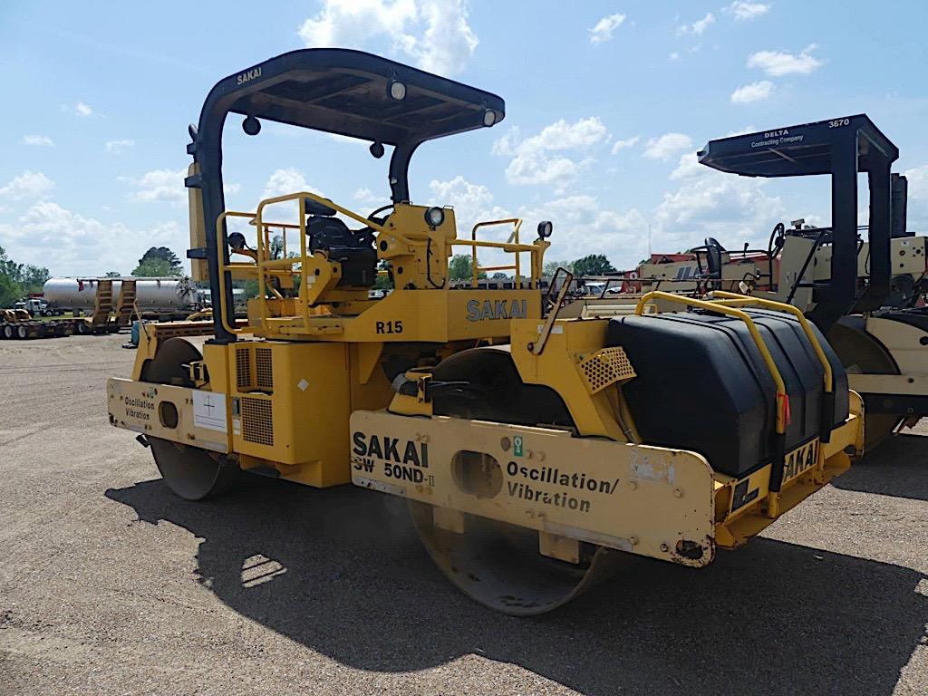 Sakai SW850ND-II Tandem Drum Roller, s/n 50171C: Canopy, Vibratory, Water S