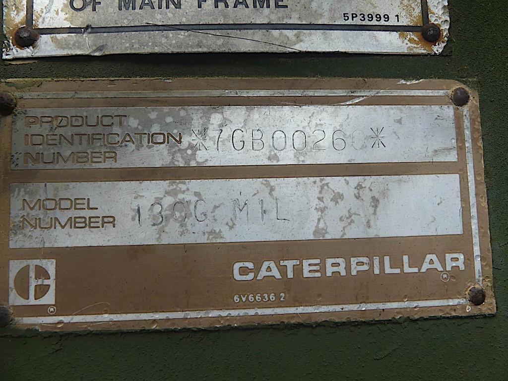 Cat 130G Motor Grader, s/n 7BG00260: Former Military Machine, C/A, Scarifie
