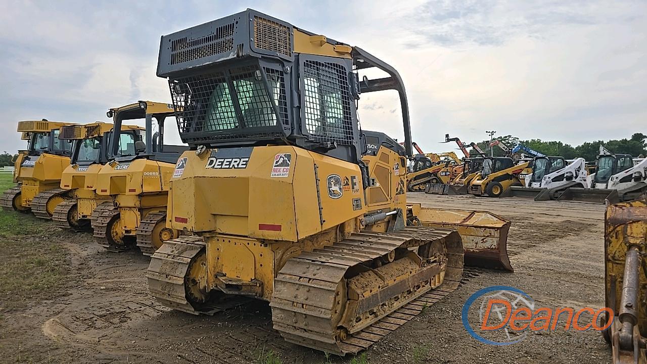 John Deere 550K LGP Dozer, s/n 302244: C/A, Forestry Cage, Sweeps, 6-way Blade, Meter Shows 4869 hrs