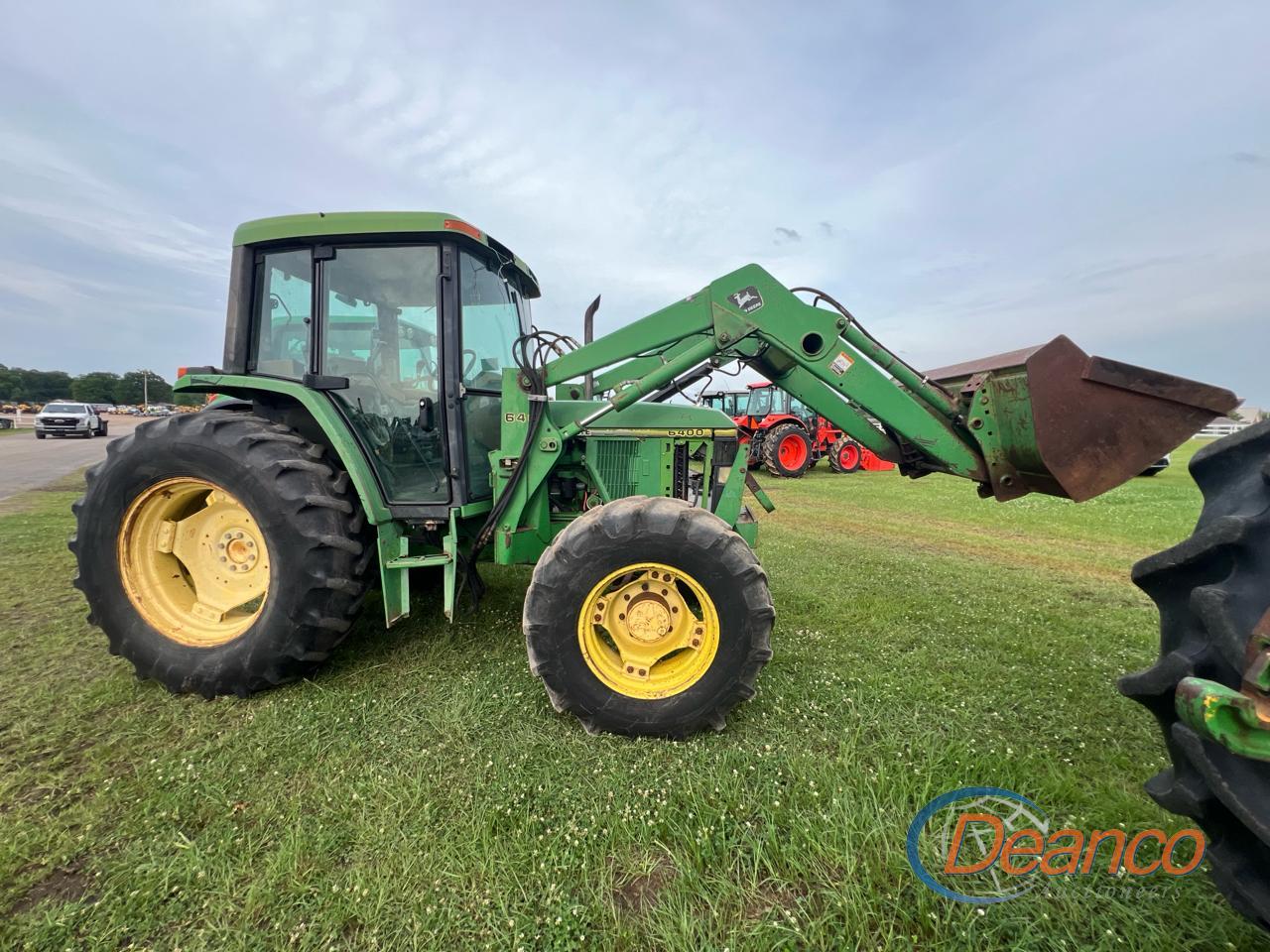 John Deere 6400 MFWD Tractor, s/n 170699: C/A, JD 640 Loader