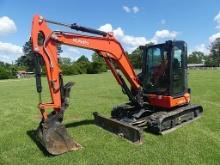 2023 Kubota U55-5 Midi Excavator, s/n P3B13023: C/A, Hyd. Thumb, Rubber Tra