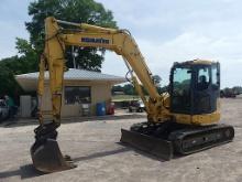 2011 Komatsu PC88MR-8 Midi Excavator, s/n 1005537: C/A, Heat, Blade, Aux. H