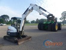 Bobcat E35 Mini Excavator, s/n AR1K12350: Canopy, Blade, No Bkt., Rubber Tr