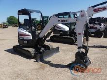 2018 Bobcat E26 Mini Excavator, s/n B3JE14043: Canopy, Rubber Tracks, 2464