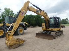 2018 Cat 315FL Excavator, s/n TDY11507: C/A, 32" Bkt., 20" Rubber on Metal