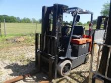 Toyota 7FBCU30 Forklift, s/n 60468 (Warehouse Storm Damaged): Electric, No