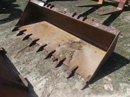 78" Bucket w/ Skid Steer Quick Attach