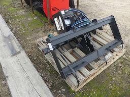 Unused Lowe 750 Classic Hydraulic Auger w/ 9" Bit: w/ Skid Steer Quick Atta