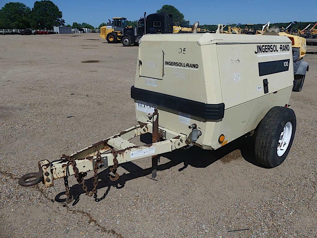 Ingersoll Rand 100 Towable Air Compressor, s/n 298865: JD Diesel Eng., Mete