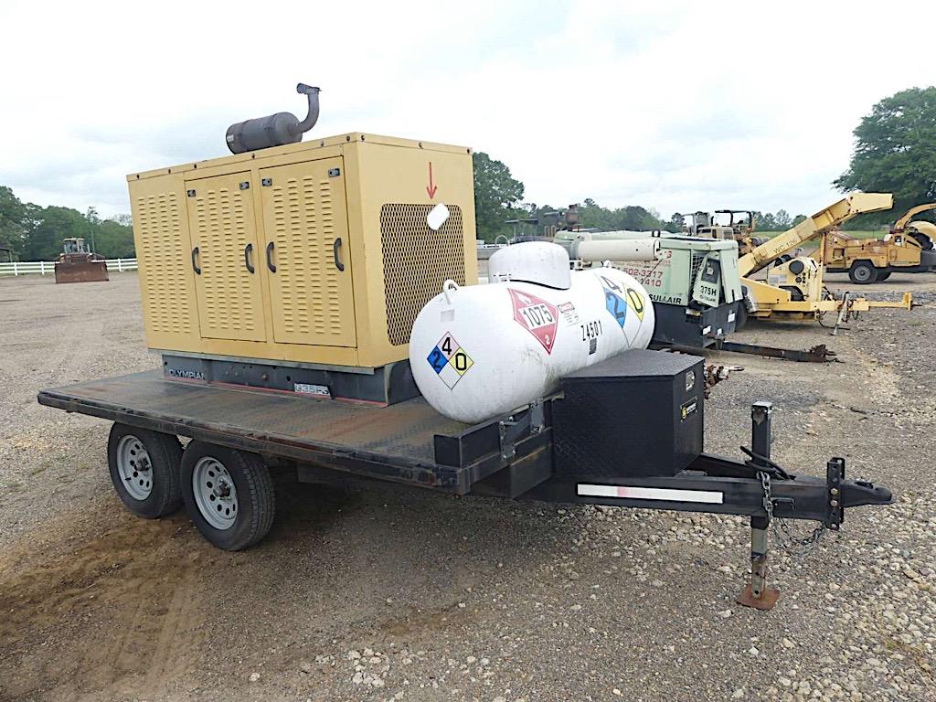 2004 Olympian G35F3S Generator, s/n HNFS01704: Trailer-mounted, LP Gas, w/