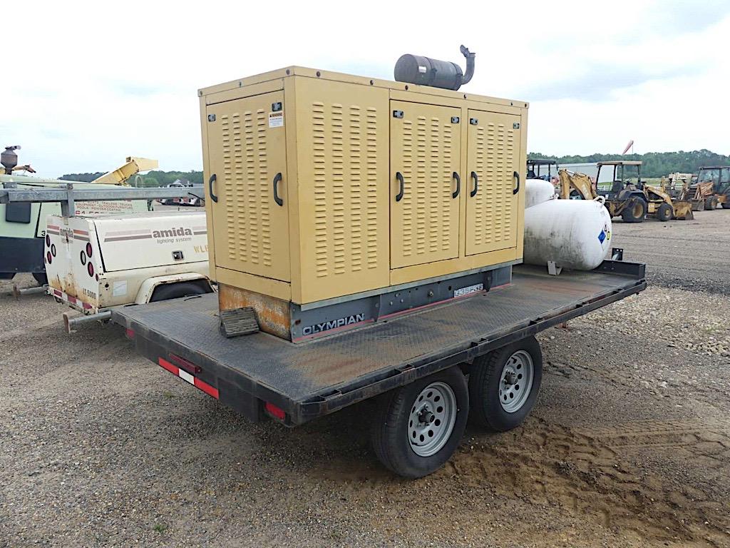 2004 Olympian G35F3S Generator, s/n HNFS01704: Trailer-mounted, LP Gas, w/