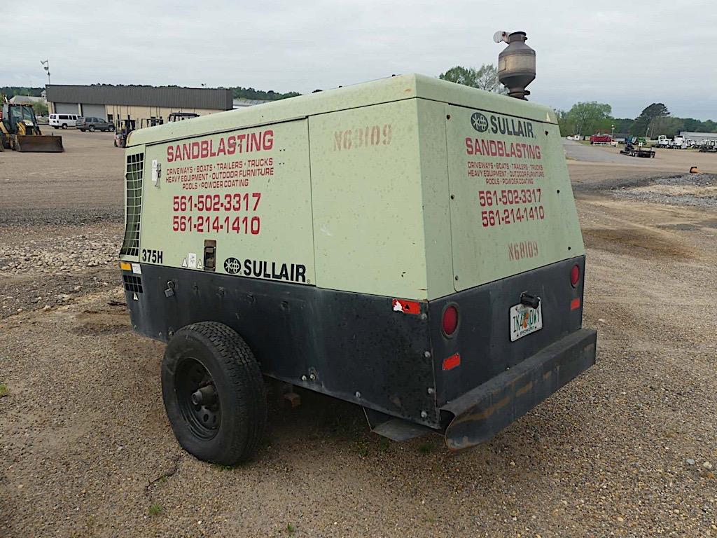 Sullair 375H Air Compressor, s/n 201101030019: Portable, S/A