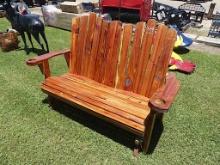 Cedar Love Seat Glider