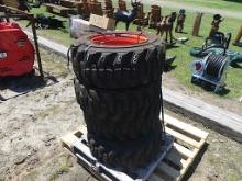 (4) Used 10-16 Tires off Skyjack SJ8241 Manlift