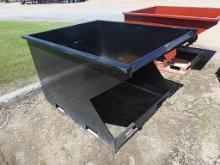 Unused 1.5 yd Self-dumping Hopper: Universal Skid Steer Back Plate