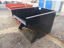 2-yard Skid Steer Attach Hopper w/ Forklift Pockets