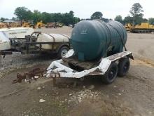 500-gallon Transfer Tank on Trailer (No Title): T/A, Pintle Hitch