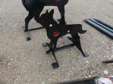 3/8" AR500 Steel Coyote Shooting Target w/ Heart Flapper