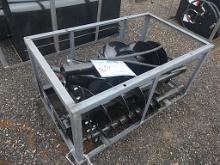 Unused 2025 Mower King Auger for Skid Steer w/ 3 Bits