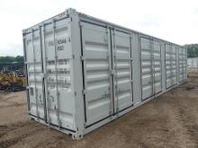 2025 40' High Cube Container, s/n CFGU4036666: 1 Use, 4 Side Doors, 1 End D