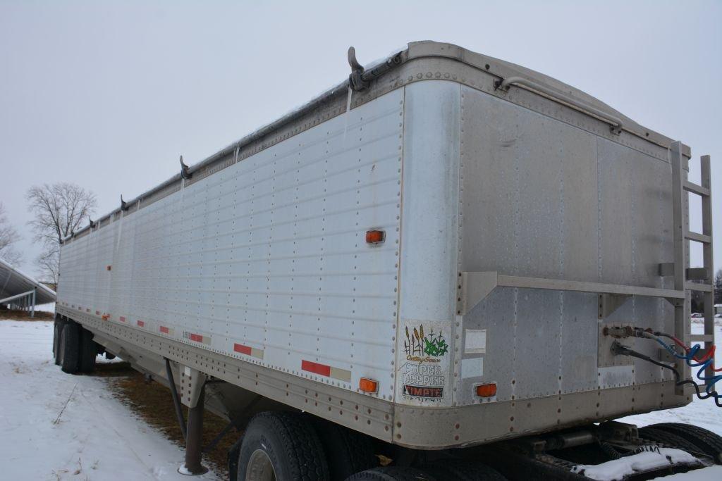 1990 Timpte Hopper Trailer; 40ft; Mini Air Ride; New Roll Over Tarp; Low Si