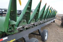 2010 John Deere 12 Row Poly Corn Head, Single Point, 360 Yield Brush Chains
