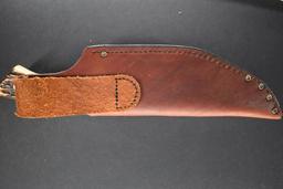 Remington R-6 Skinner Fixed Blade with Sheath and Sharpening Stone, Imitati