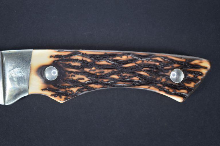 Remington R-6 Skinner Fixed Blade with Sheath and Sharpening Stone, Imitati